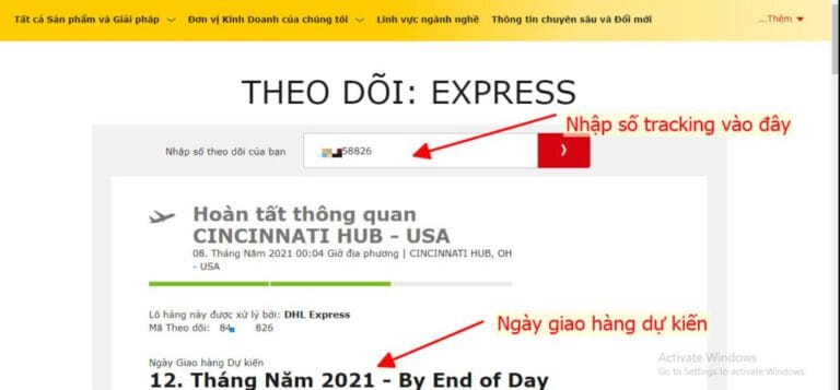 Tra cứu vận đơn DHL - Tra vận đơn